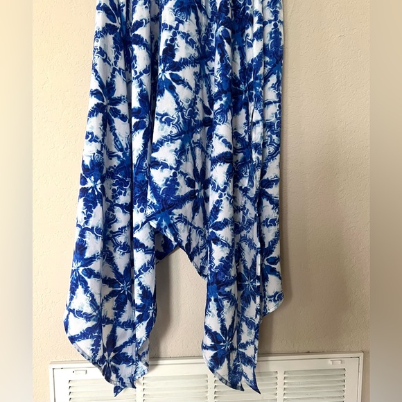 Michael Kors Handkerchief Midi Dress with Gold Hardware Chain Straps - Picture 4 of 11